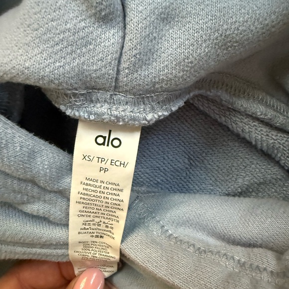 ALO Accolade Light Blue Hoodie XS - Picture 4 of 5